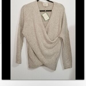 NWT AEON pull over wrap style sweater size small